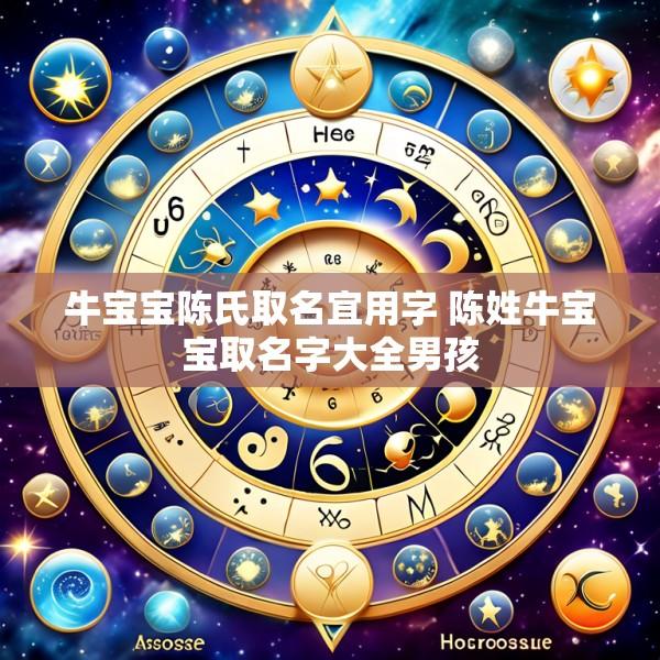 牛宝宝陈氏取名宜用字 陈姓牛宝宝取名字大全男孩