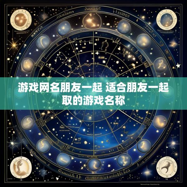 游戏网名朋友一起 适合朋友一起取的游戏名称