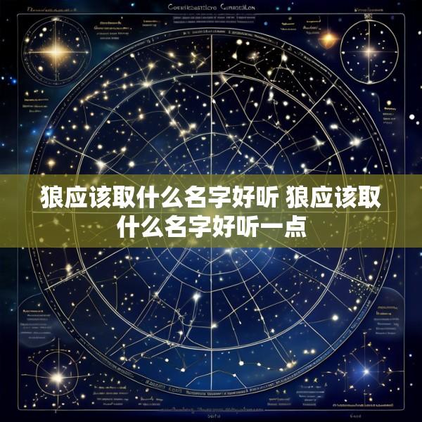 狼应该取什么名字好听 狼应该取什么名字好听一点