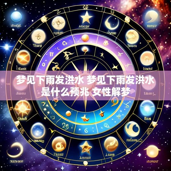 梦见下雨发洪水 梦见下雨发洪水是什么预兆 女性解梦