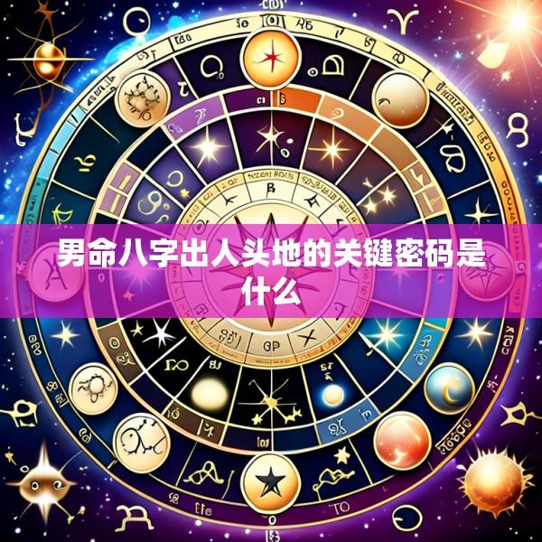 男命八字出人头地的关键密码是什么