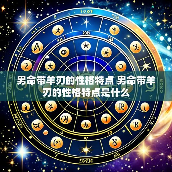 男命带羊刃的性格特点 男命带羊刃的性格特点是什么