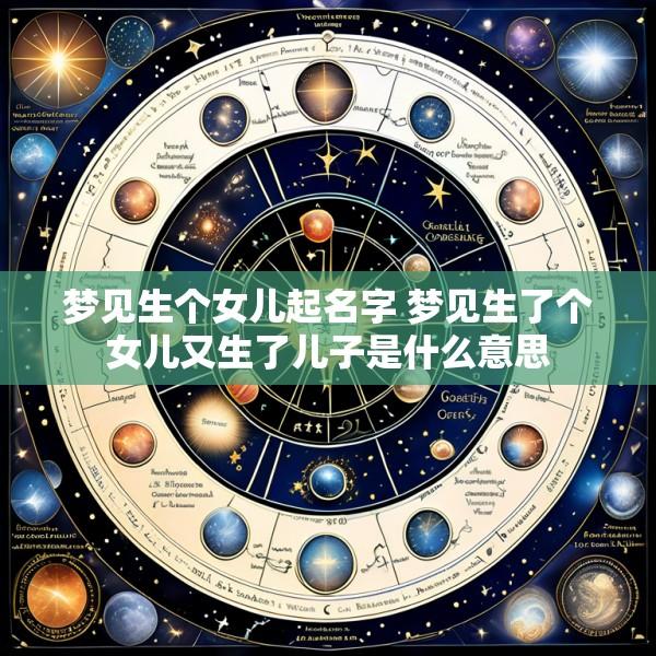 梦见生个女儿起名字 梦见生了个女儿又生了儿子是什么意思