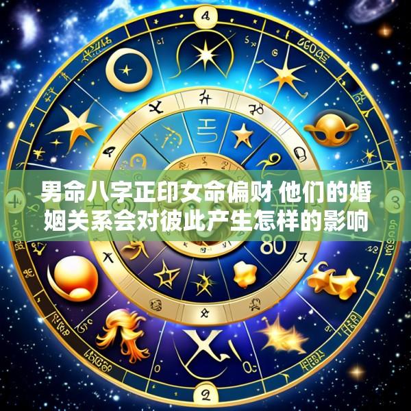 男命八字正印女命偏财 他们的婚姻关系会对彼此产生怎样的影响呢