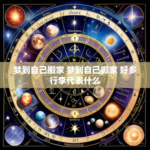 梦到自己搬家 梦到自己搬家 好多行李代表什么