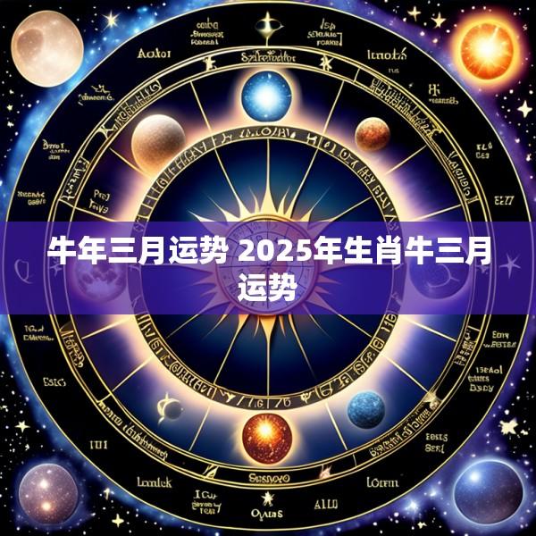 牛年三月运势 2025年生肖牛三月运势