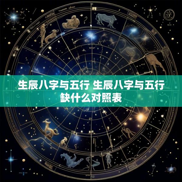生辰八字与五行 生辰八字与五行缺什么对照表