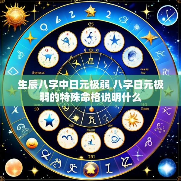 生辰八字中日元极弱 八字日元极弱的特殊命格说明什么