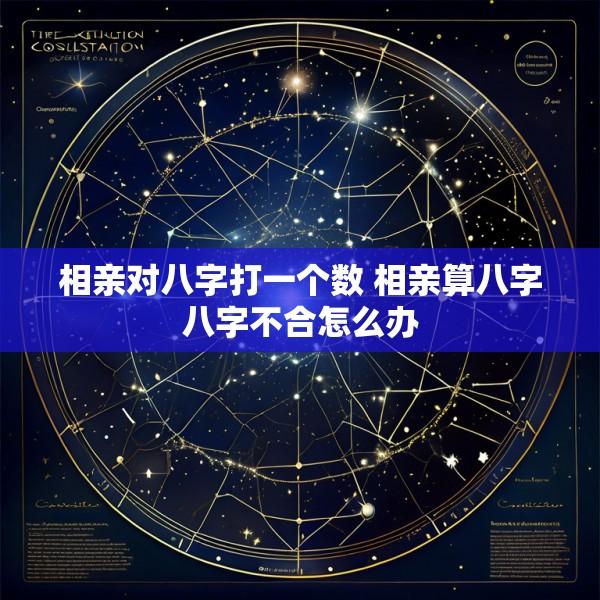 相亲对八字打一个数 相亲算八字八字不合怎么办