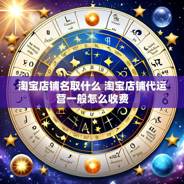 淘宝店铺名取什么 淘宝店铺代运营一般怎么收费
