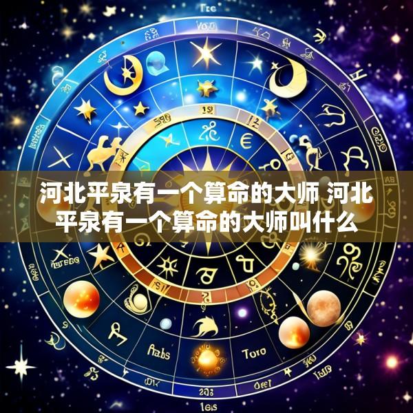 河北平泉有一个算命的大师 河北平泉有一个算命的大师叫什么
