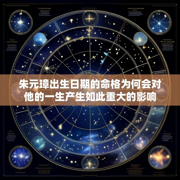 朱元璋出生日期的命格为何会对他的一生产生如此重大的影响