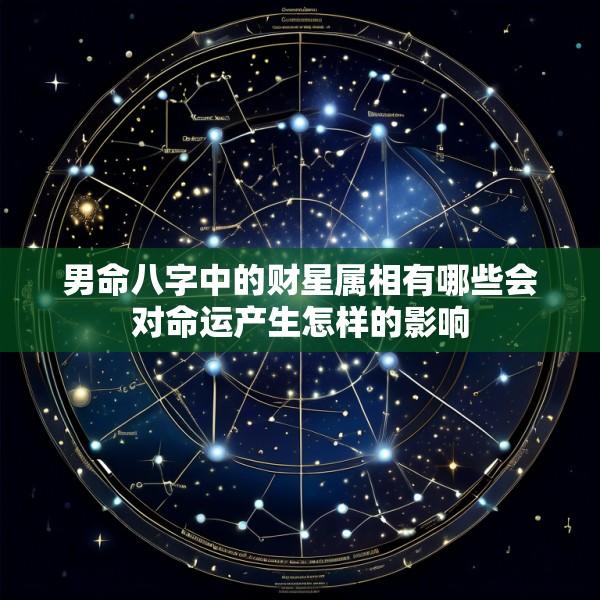 男命八字中的财星属相有哪些会对命运产生怎样的影响