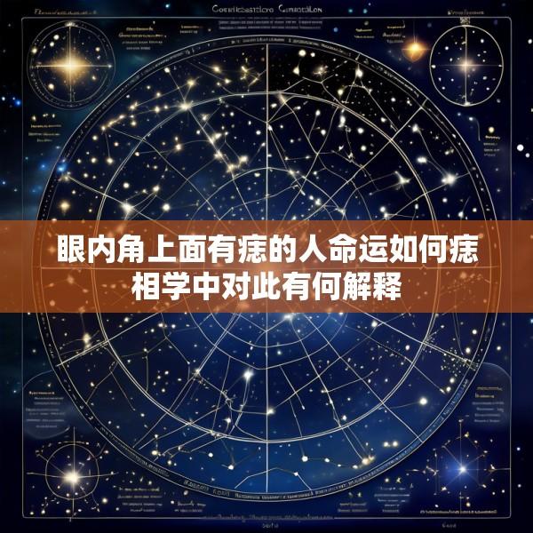 眼内角上面有痣的人命运如何痣相学中对此有何解释