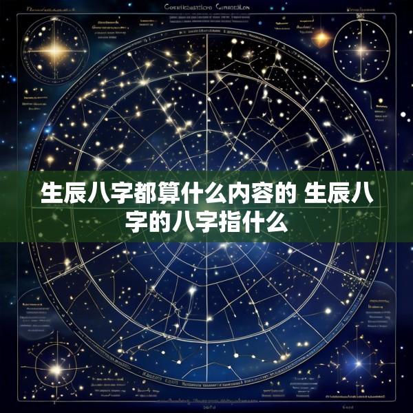 生辰八字都算什么内容的 生辰八字的八字指什么