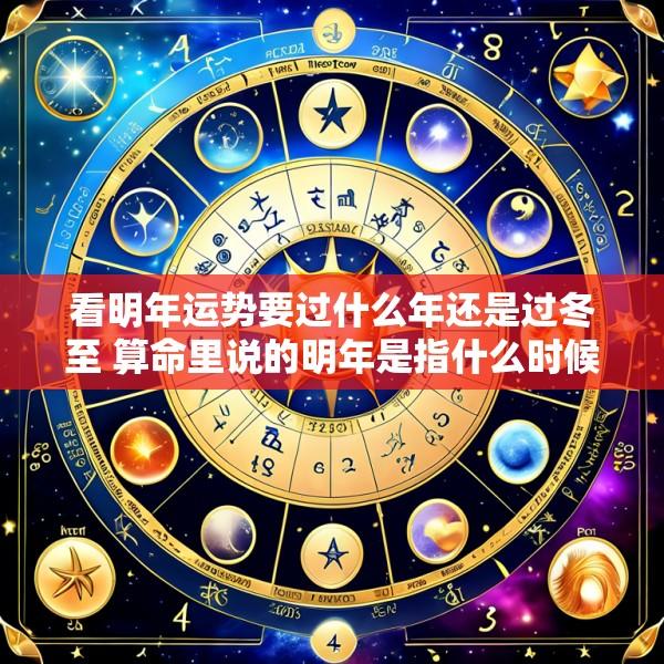 看明年运势要过什么年还是过冬至 算命里说的明年是指什么时候