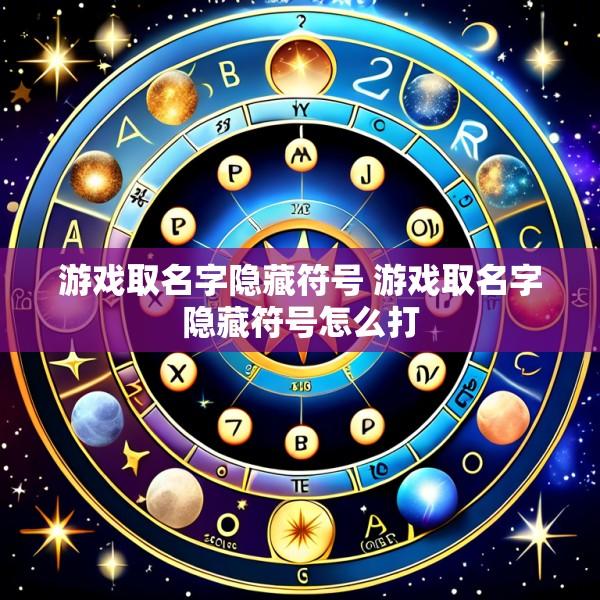 游戏取名字隐藏符号 游戏取名字隐藏符号怎么打