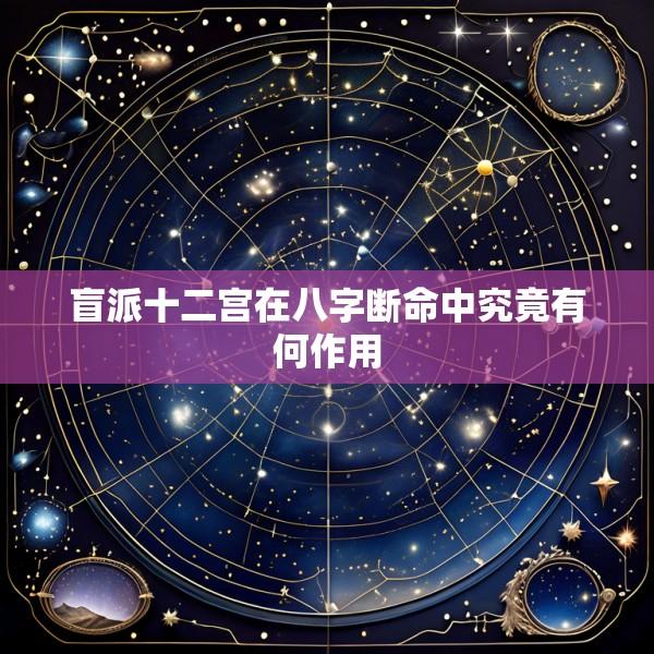 盲派十二宫在八字断命中究竟有何作用