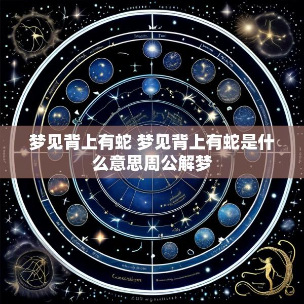 梦见背上有蛇 梦见背上有蛇是什么意思周公解梦