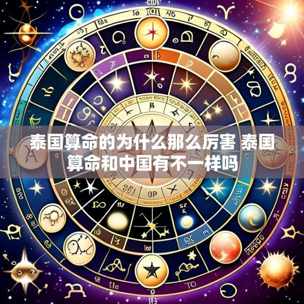 泰国算命的为什么那么厉害 泰国算命和中国有不一样吗