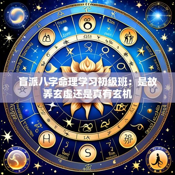盲派八字命理学习初级班：是故弄玄虚还是真有玄机