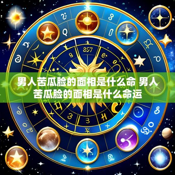 男人苦瓜脸的面相是什么命 男人苦瓜脸的面相是什么命运