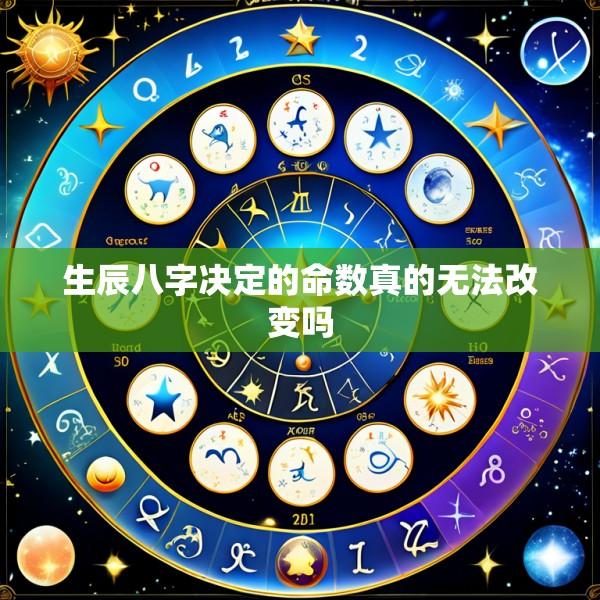 生辰八字决定的命数真的无法改变吗