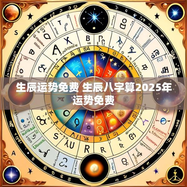生辰运势免费 生辰八字算2025年运势免费