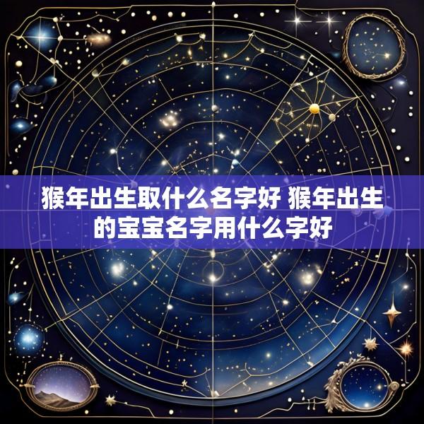 猴年出生取什么名字好 猴年出生的宝宝名字用什么字好