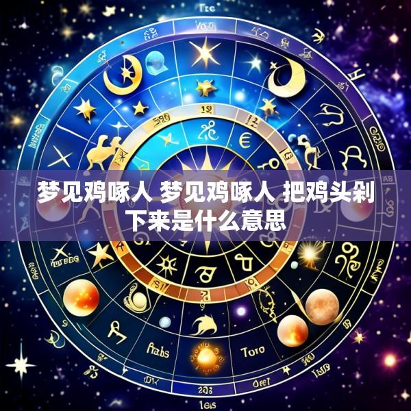 梦见鸡啄人 梦见鸡啄人 把鸡头剁下来是什么意思