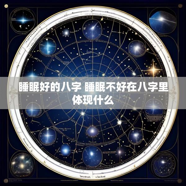 睡眠好的八字 睡眠不好在八字里体现什么