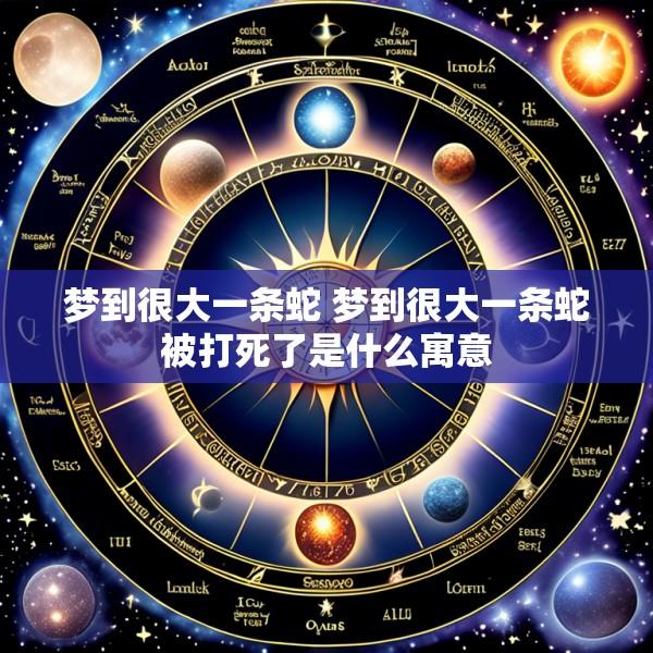 梦到很大一条蛇 梦到很大一条蛇被打死了是什么寓意