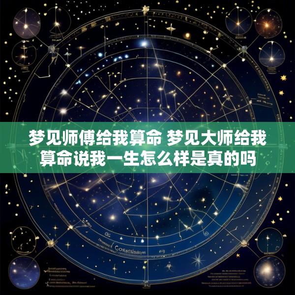 梦见师傅给我算命 梦见大师给我算命说我一生怎么样是真的吗