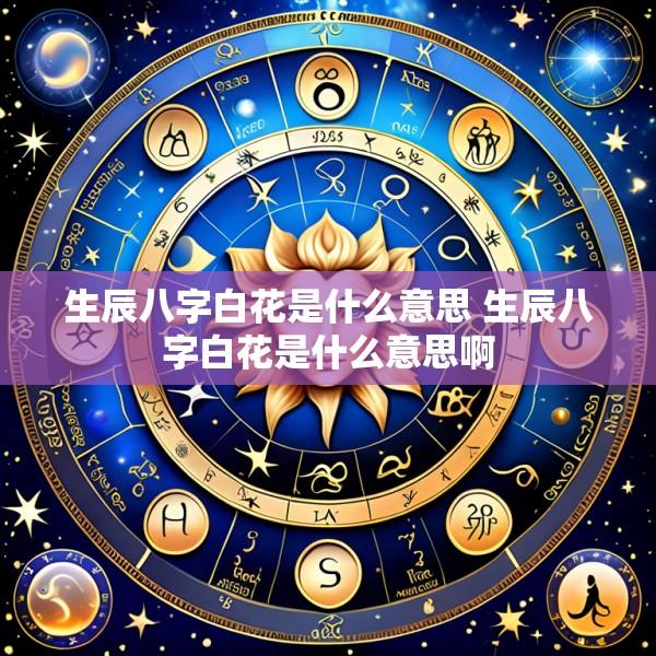 生辰八字白花是什么意思 生辰八字白花是什么意思啊