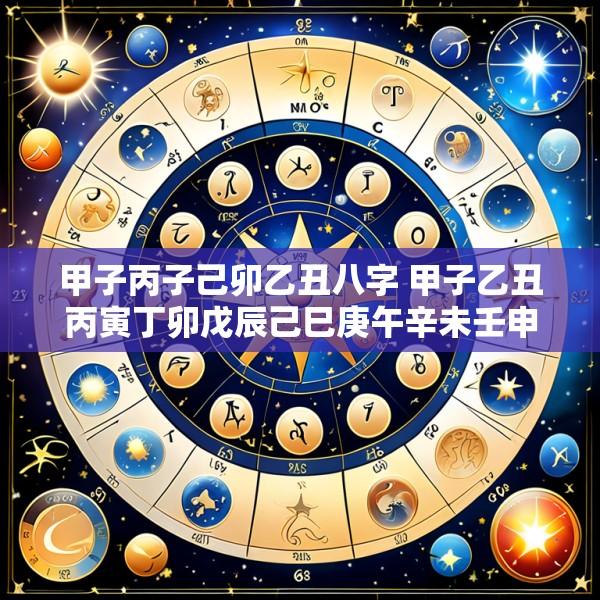 甲子丙子己卯乙丑八字 甲子乙丑丙寅丁卯戊辰己巳庚午辛未壬申癸酉是什么意思