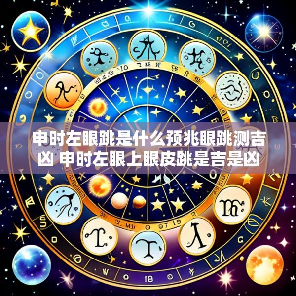 申时左眼跳是什么预兆眼跳测吉凶 申时左眼上眼皮跳是吉是凶