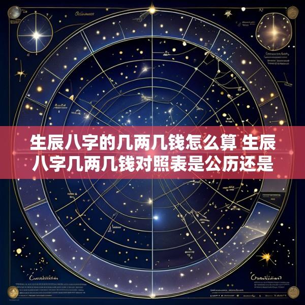 生辰八字的几两几钱怎么算 生辰八字几两几钱对照表是公历还是农历