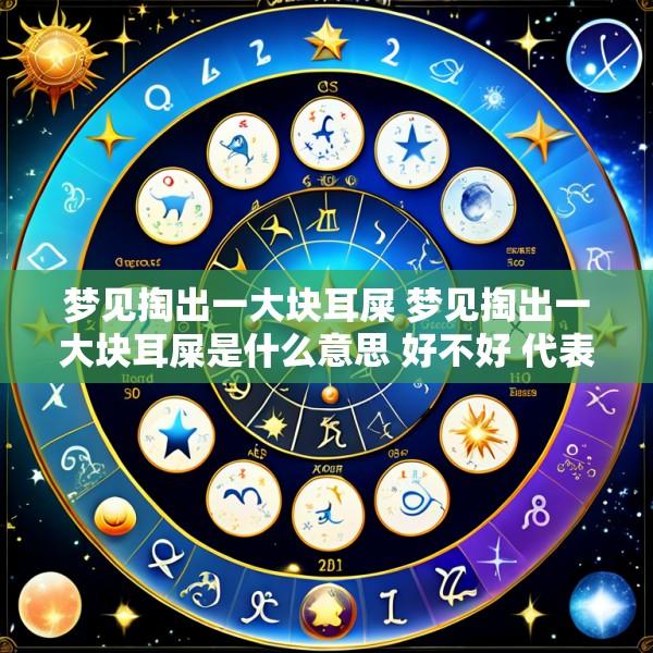 梦见掏出一大块耳屎 梦见掏出一大块耳屎是什么意思 好不好 代表什么