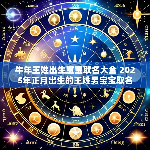 牛年王姓出生宝宝取名大全 2025年正月出生的王姓男宝宝取名