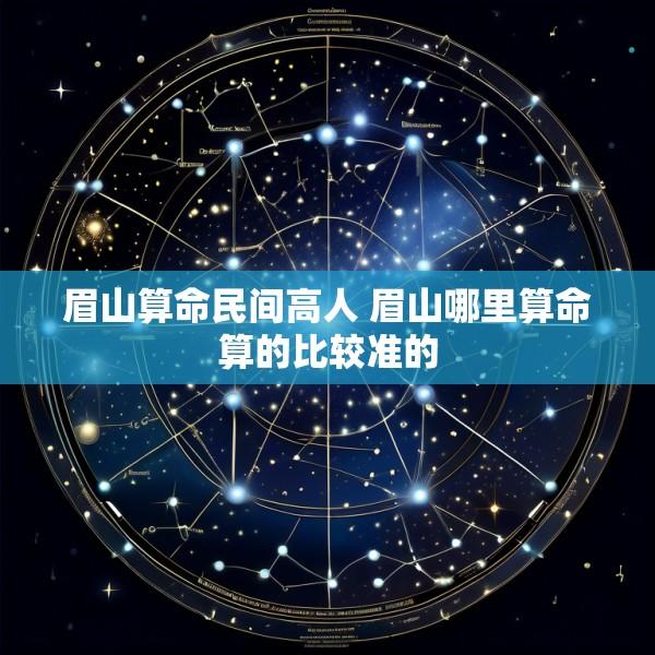 眉山算命民间高人 眉山哪里算命算的比较准的