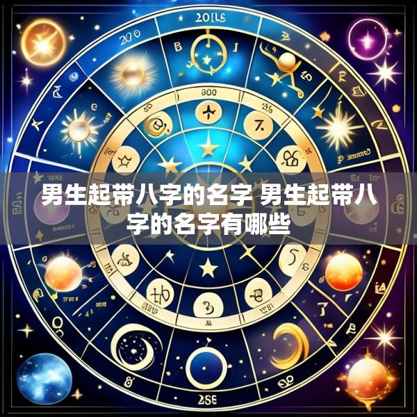 男生起带八字的名字 男生起带八字的名字有哪些