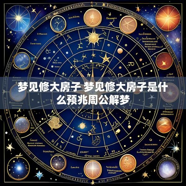 梦见修大房子 梦见修大房子是什么预兆周公解梦