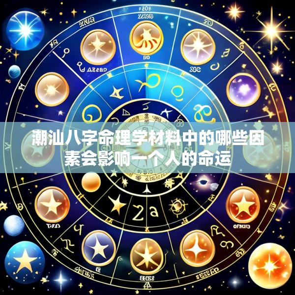 潮汕八字命理学材料中的哪些因素会影响一个人的命运