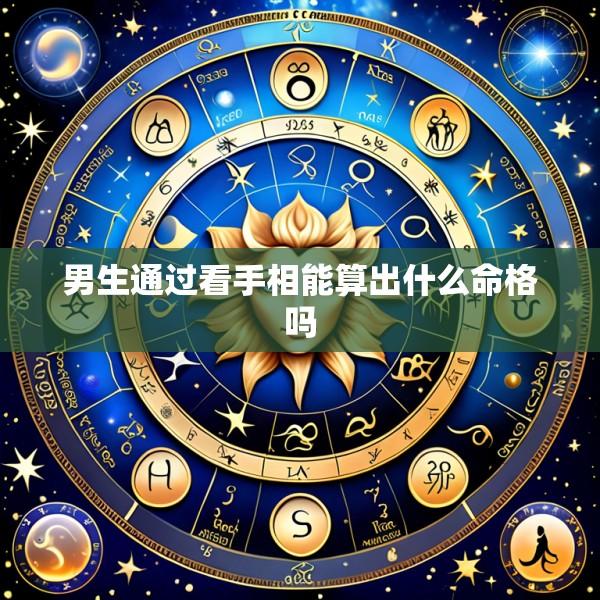 男生通过看手相能算出什么命格吗