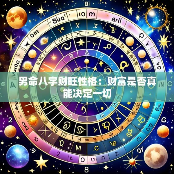 男命八字财旺性格：财富是否真能决定一切