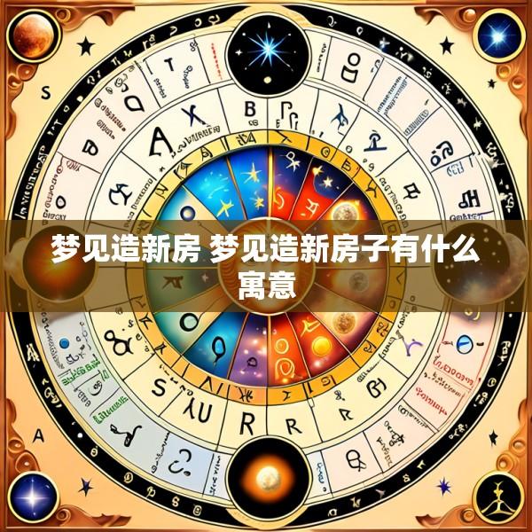 梦见造新房 梦见造新房子有什么寓意