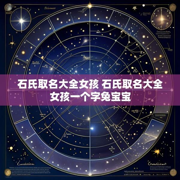 石氏取名大全女孩 石氏取名大全女孩一个字兔宝宝