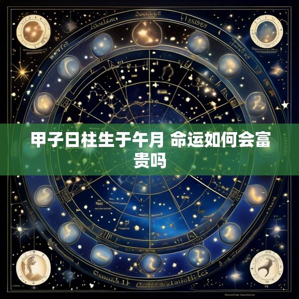 甲子日柱生于午月 命运如何会富贵吗