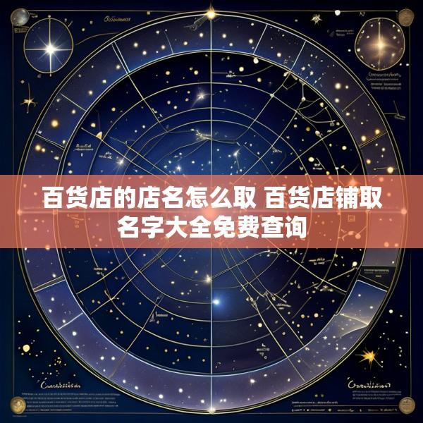 百货店的店名怎么取 百货店铺取名字大全免费查询