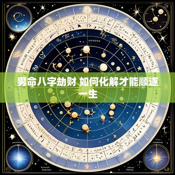 男命八字劫财 如何化解才能顺遂一生